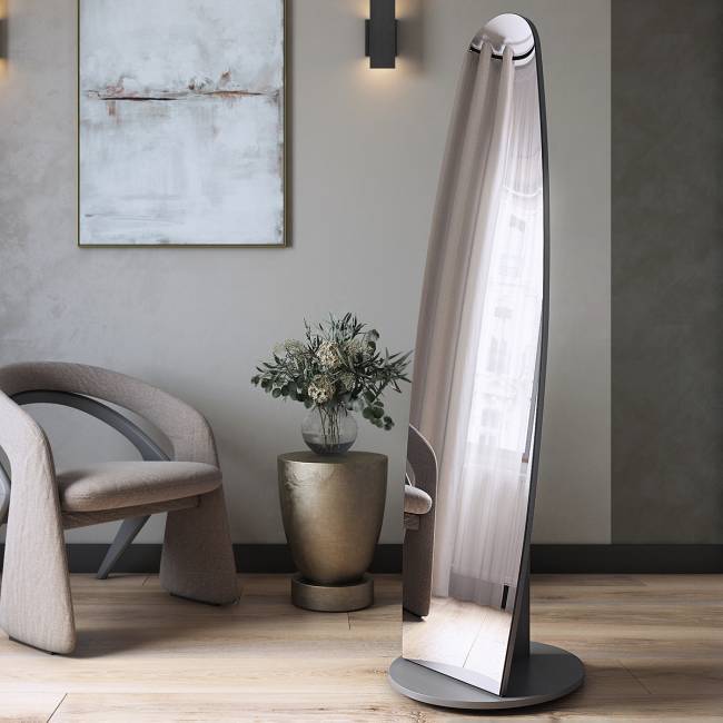 Зеркало напольное Стелла 1 графит темный  157,8 см х 40,4 см