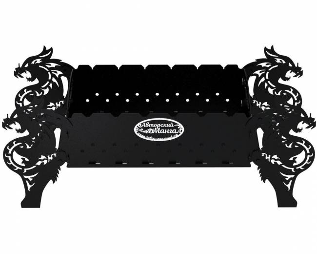 Мангал разборный "Четыре Дракона", сталь AISI304, 3мм