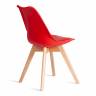Стул TULIP (mod. 73-1) / 1 шт. в упаковке дерево/пластик/экокожа, 47,5x55x80 см, Красный (Red) красный