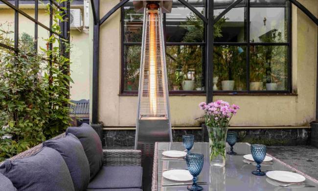 Уличный газовый обогреватель EVA из нержавеющей стали