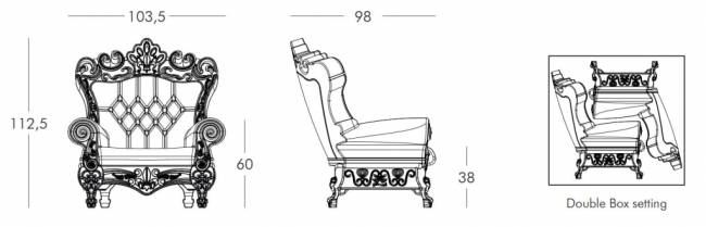 Кресло пластиковое Queen Loves Nature звездная пыль 1035х980х1125 мм