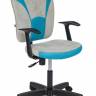 Кресло компьютерное TetChair «Остин» (Ostin) (Серая ткань «Mirage grey» + Бирюзовая сетка)