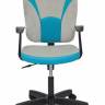 Кресло компьютерное TetChair «Остин» (Ostin) (Серая ткань «Mirage grey» + Бирюзовая сетка)