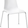Стул пластиковый Zebra Antishock 4 Legs хром, белый 540х520х810 мм