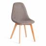 Стул CINDY SOFT (mod. C1021F1-1) фактурный велюр/дерево бук, 55 х 48 х 83 см, Серый LY1701-26 / натуральный (Комплект из 4 шт.) Серый LY1701-26 / натуральный фактурный велюр/дерево бук