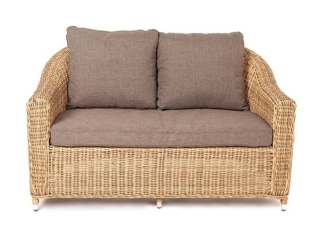 "Кон Панна" диван из искусственного ротанга двухместный, цвет соломенный "Кон Панна" диван из искусственного ротанга двухместный, цвет соломенный