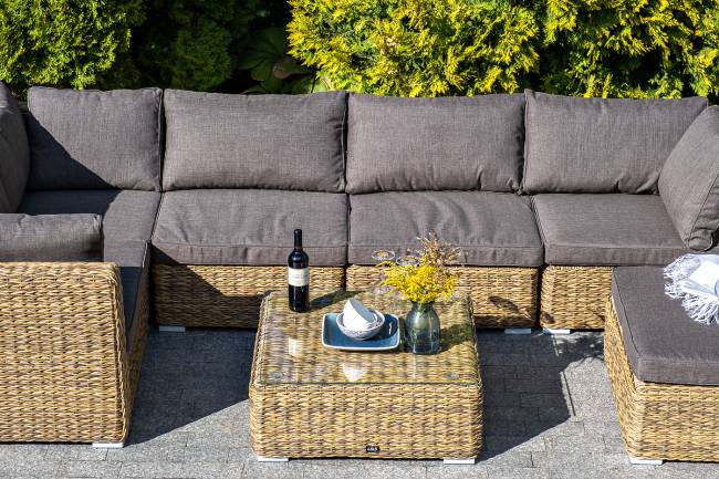 "Лунго" модуль диванный прямой с подушками, цвет соломенный (гиацинт) "Лунго" модуль диванный прямой с подушками, цвет соломенный (гиацинт)