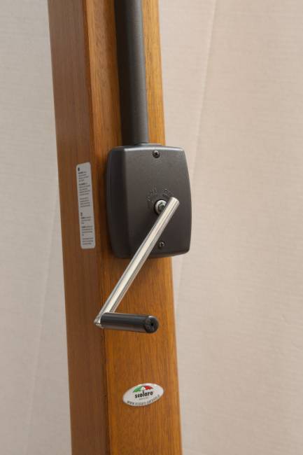 Зонт профессиональный 3х3 м Palladio Braccio имитация ироко, слоновая кость 3000х3000 мм