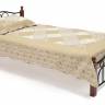 Кровать AT-808 дерево гевея/металл, 90*200 см (Single bed), красный дуб/черный красный дуб/черный дерево гевея/металл