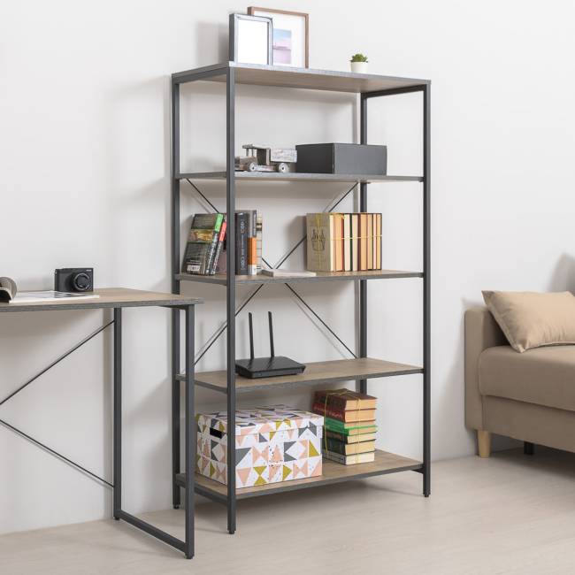 Два стеллажа Трувор 13.151.02 и один открытый стеллаж с полками цвет дуб гранж песочный/интра