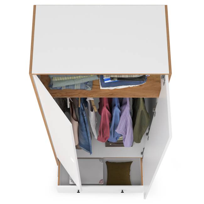 Шкаф для одежды Вуди 13.138 цвет белый премиум/дуб крафт золотой Шкаф для одежды Вуди 13.138 цвет белый премиум/дуб крафт золотой