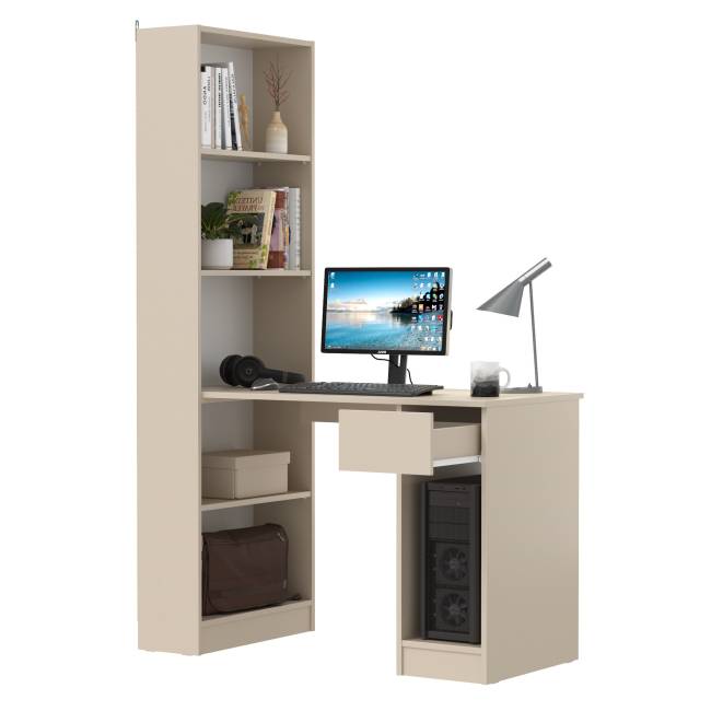 Компьютерный стол со шкафом комбинированным Лайт 10.01 цвет сатин