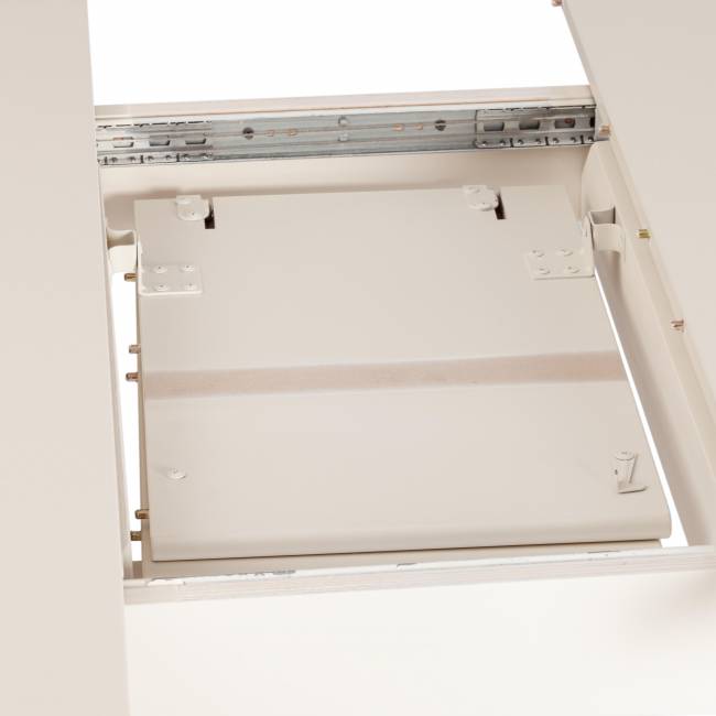 Стол DIAMANTE круглый бук, мдф, шпон дуба, 100 х 100+30 х 75 см, Ivory white Ivory white бук, мдф, шпон дуба Стол DIAMANTE круглый бук, мдф, шпон дуба, 100 х 100+30 х 75 см, Ivory white Ivory white бук, мдф, шпон дуба