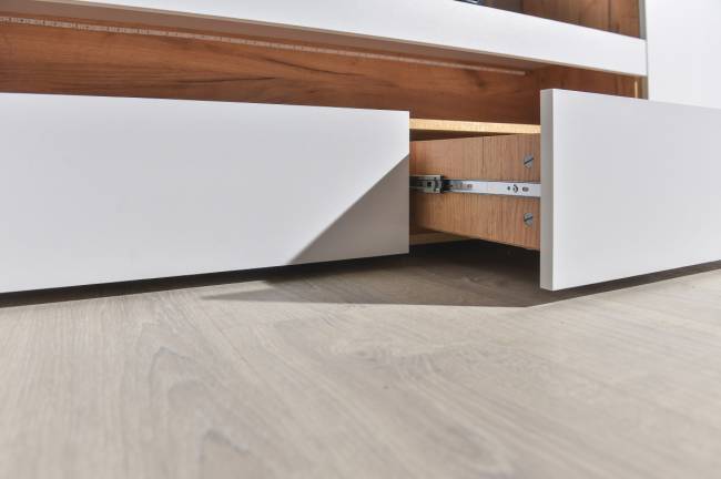 Стенка в гостиную Альба № 3 цвет дуб крафт золотой/белый премиум Стенка в гостиную Альба № 3 цвет дуб крафт золотой/белый премиум