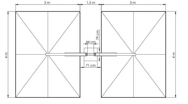 Зонт профессиональный двухкупольный 7.5х4 м Banana Plus Double 7500х4000 мм Зонт профессиональный двухкупольный 7.5х4 м Banana Plus Double 7500х4000 мм