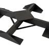 Зонт профессиональный двухкупольный 3.5х7 м Wood Double имитация ироко, слоновая кость 3500х7000 мм