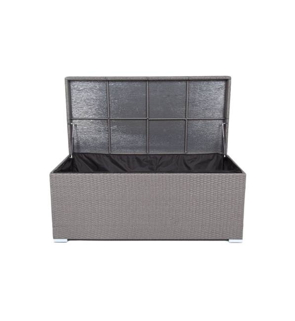 "Порту" сундук водонепроницаемый из искусственного ротанга, цвет графит