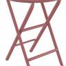 Стол пластиковый складной Helen Folding Table Ø60 марсала Ø600х740 мм