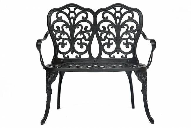 Скамья Secret De Maison Symphonie  сплав металла/алюминий, 95х56х92см, черный черный сплав металла/алюминий