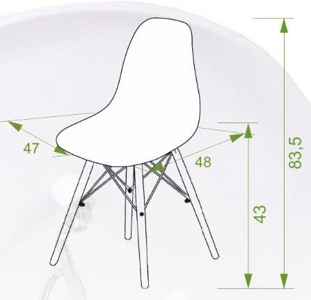 Стул Eames оранжевый